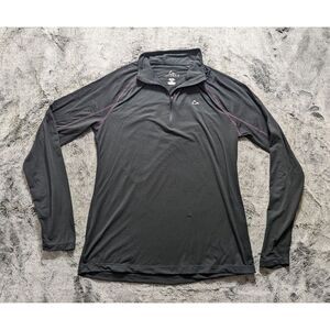 Paradox Long Sleeve 1/4 Zip Shirt Women's Size Large Black